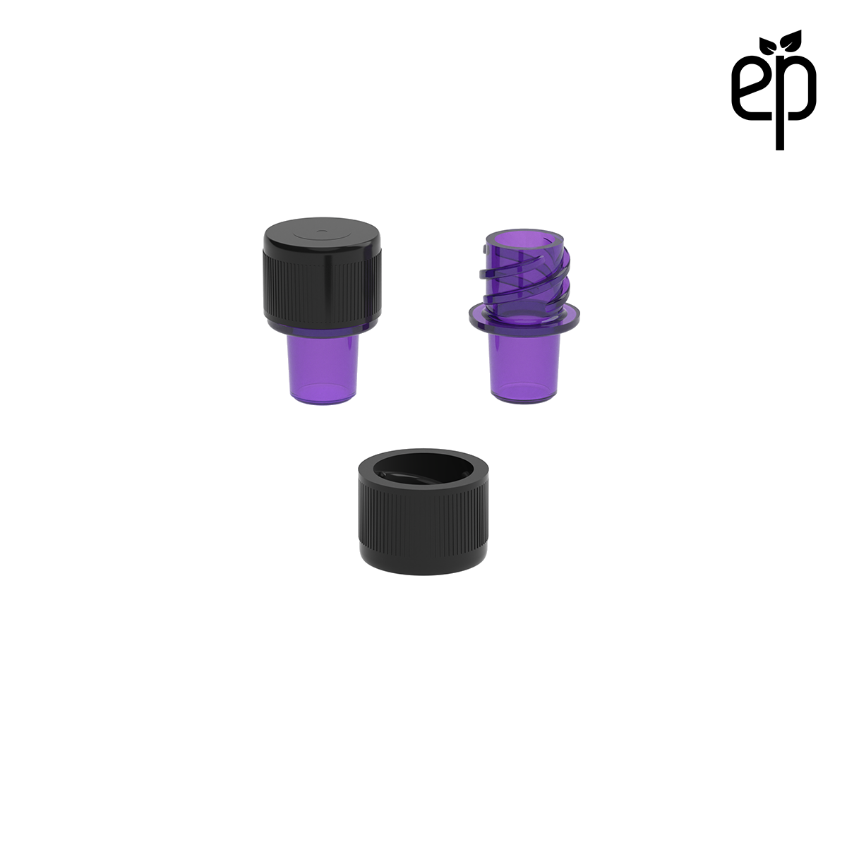 PP-1301 Small Threaded Screw Top Vials and Caps - 2500 Quantity