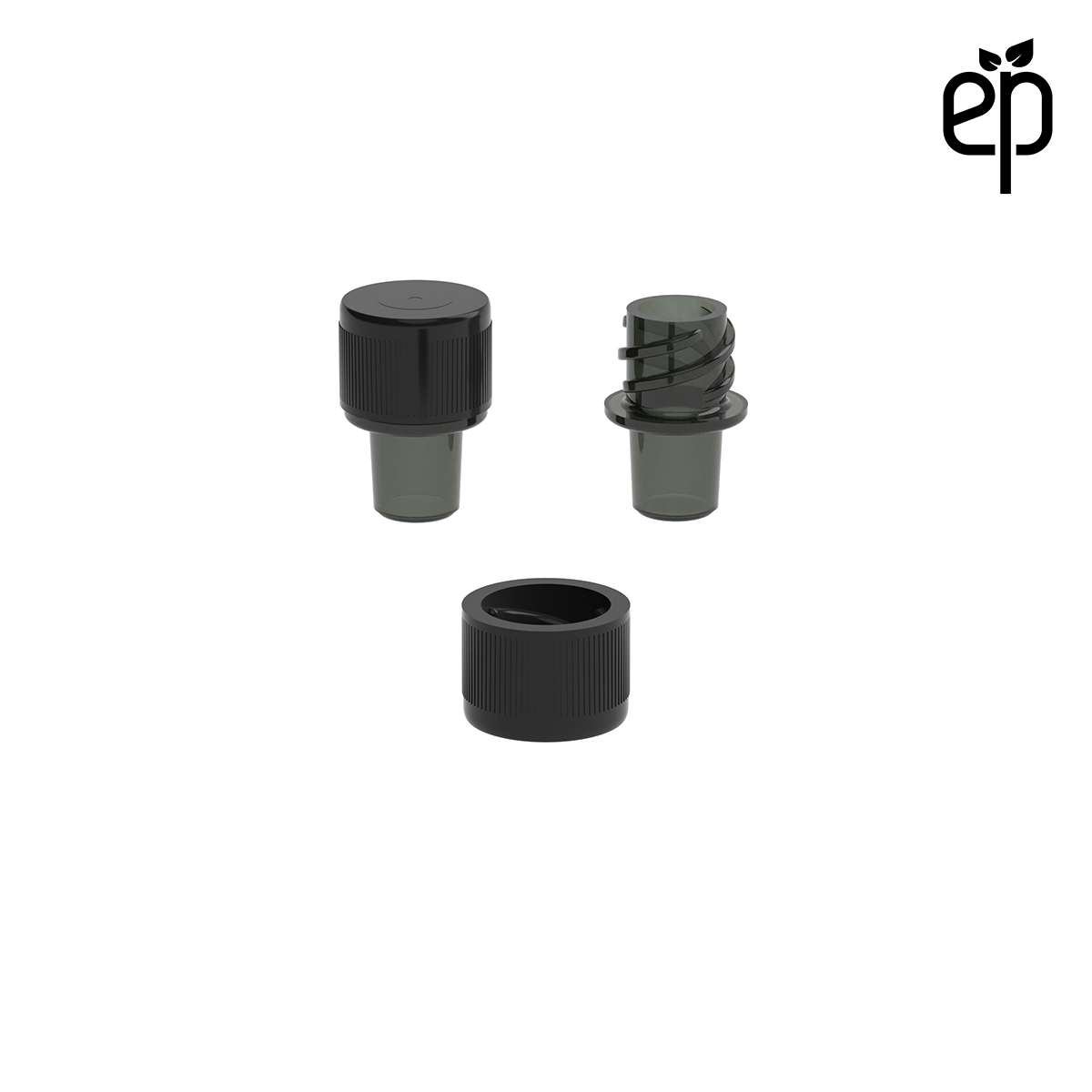 PP-1301 Small Threaded Screw Top Vials and Caps - 2500 Quantity