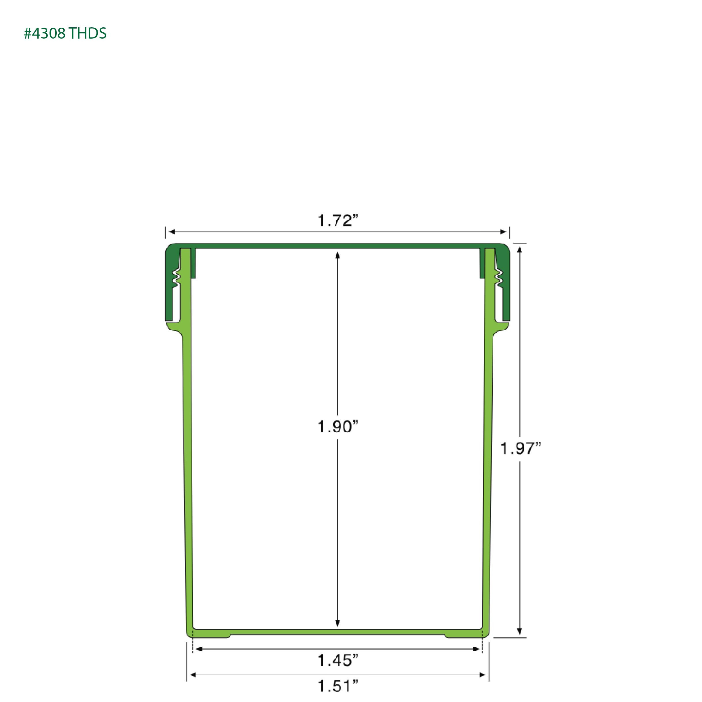 EP-4308 BioMax™ Plant-Based Containers – Jar and Cap - 2500 Quantity