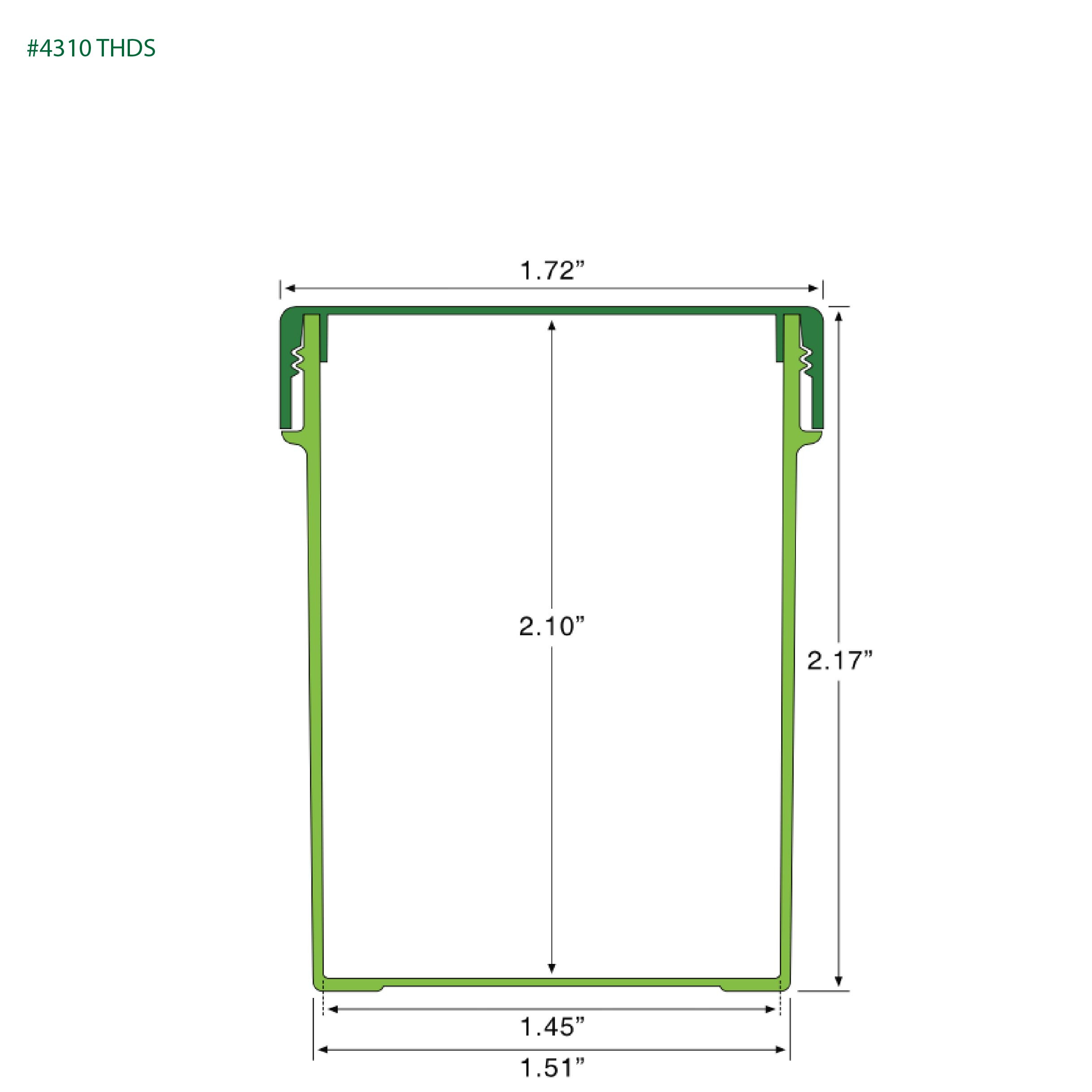 EP-4310 BioMax™ Plant-Based Containers – Jar and Cap - 2500 Quantity