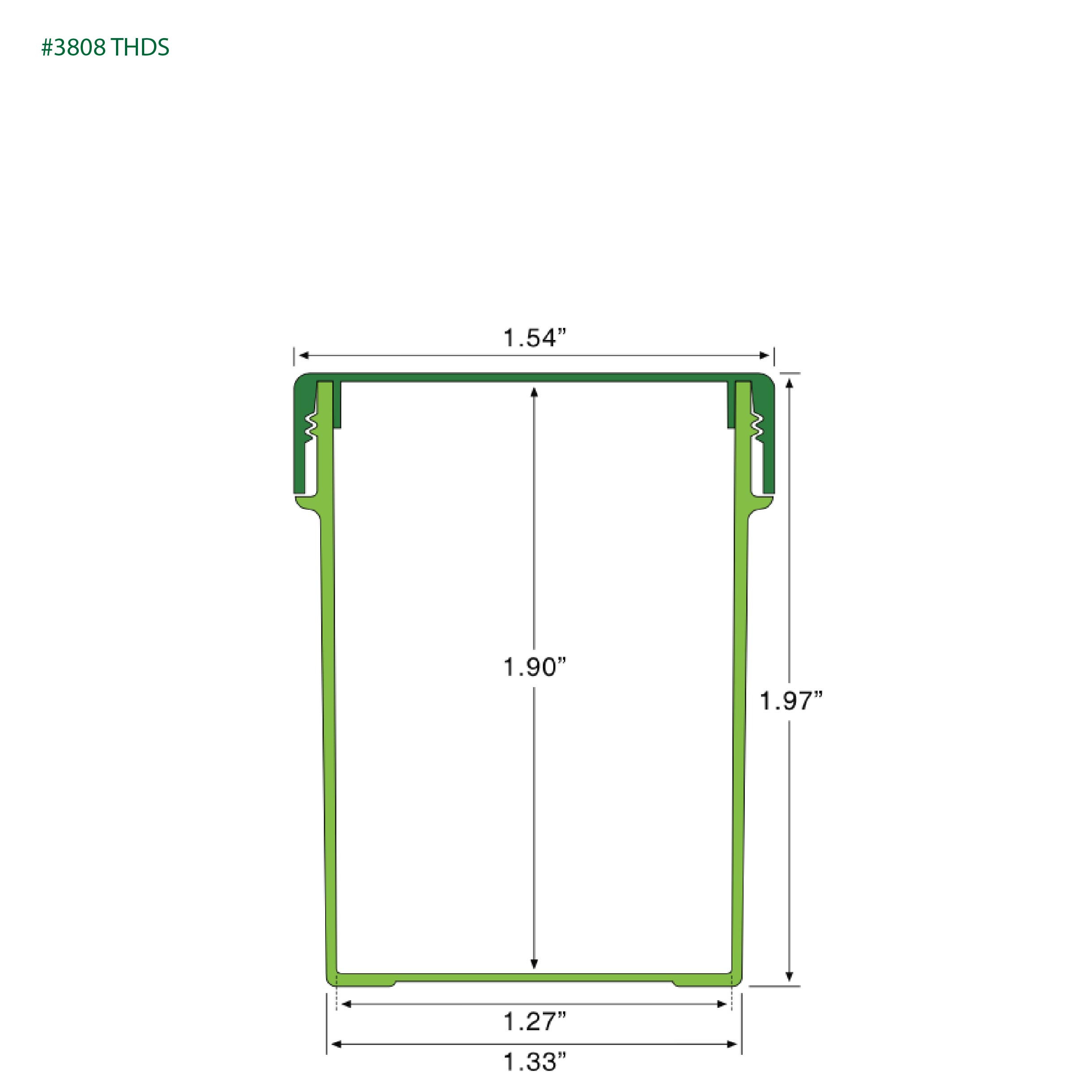 EP-3808 Plant-Based Screw Top Jar – Sustainable Container and Cap - 2500 Quantity