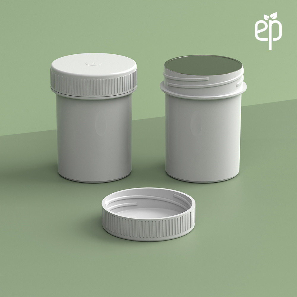 EP-3808 Plant-Based Screw Top Jar – Sustainable Container and Cap - 2500 Quantity