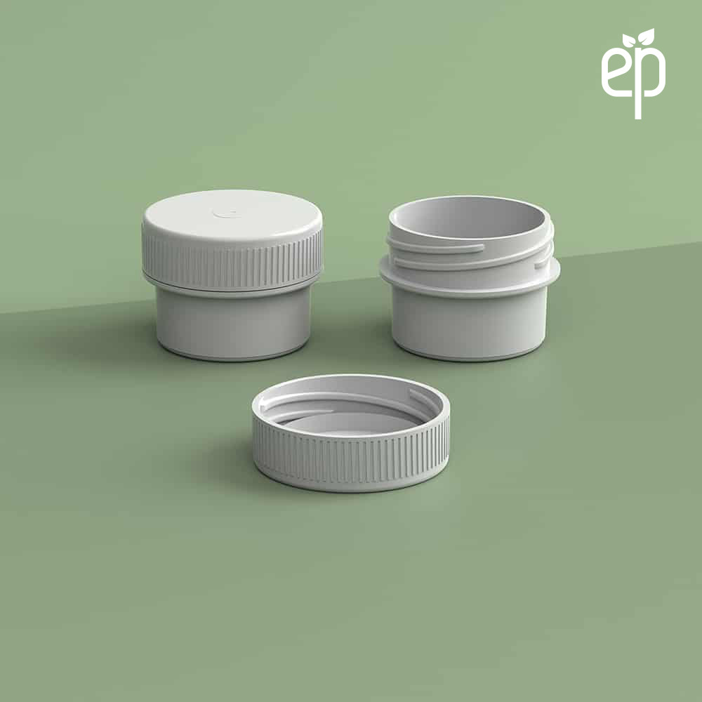 EP-3302 Plant-Based Screw Top Jar – Sustainable Container and Cap - 2500 Quantity