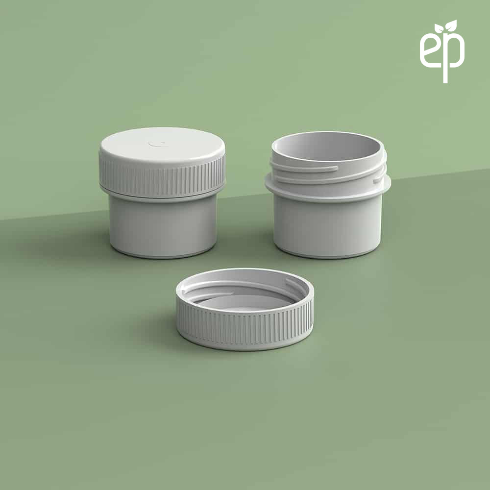EP-3303 Plant-Based Screw Top Jar – Sustainable Container and Cap - 2500 Quantity