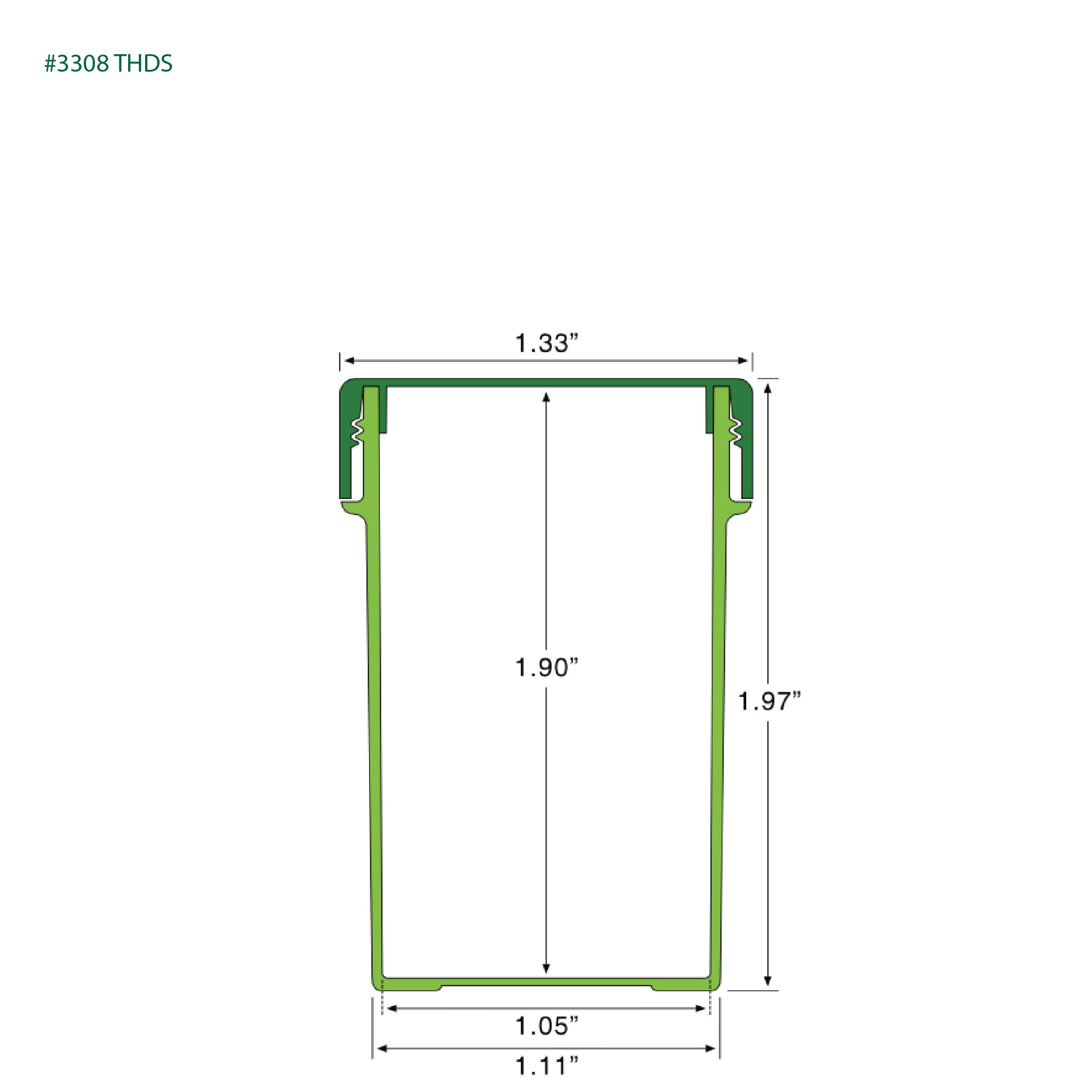 EP-3308 Plant-Based Screw Top Jar – Sustainable Container and Cap - 2500 Quantity