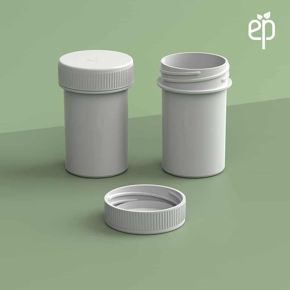 EP-3308 Plant-Based Screw Top Jar – Sustainable Container and Cap - 2500 Quantity