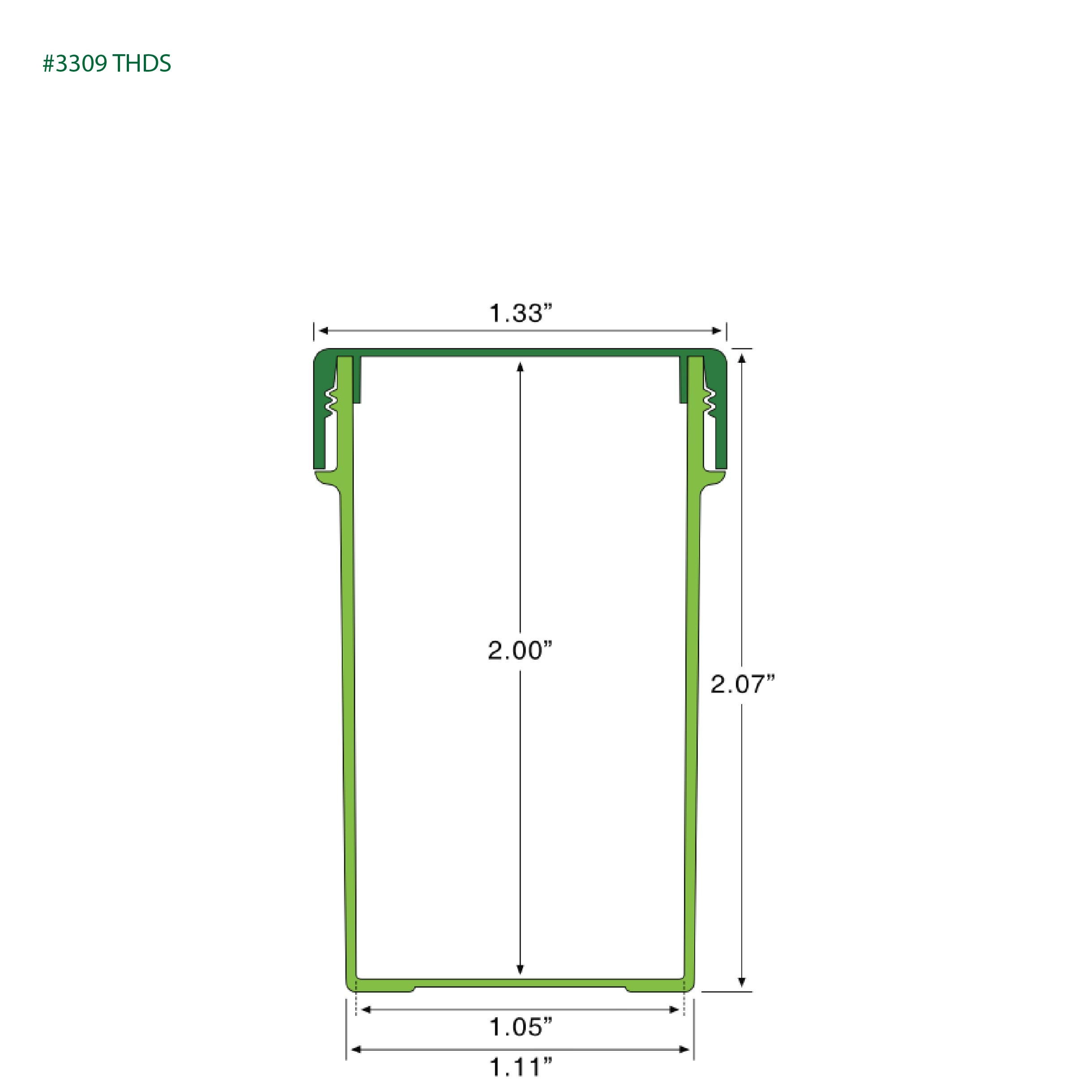 EP-3309 Plant-Based Screw Top Jar – Sustainable Container and Cap - 2500 Quantity