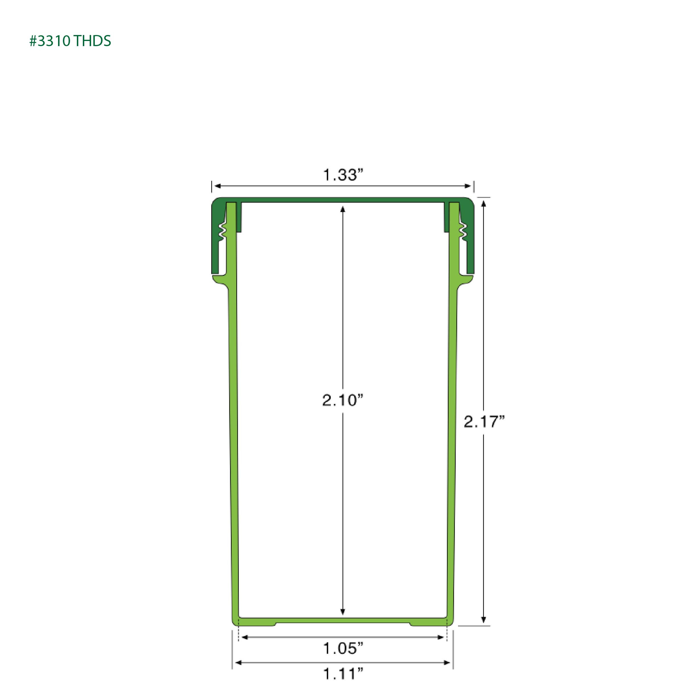 EP-3310 Plant-Based Screw Top Jar – Sustainable Container and Cap - 2500 Quantity