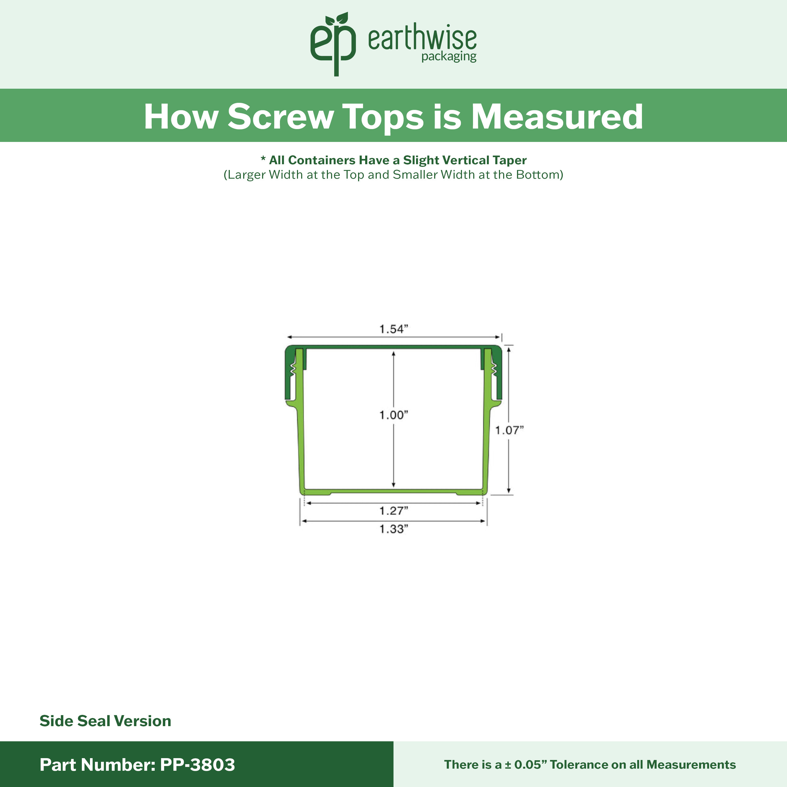 PP-3803 Small Threaded Screw Top Vials and Caps - 2500 Quantity