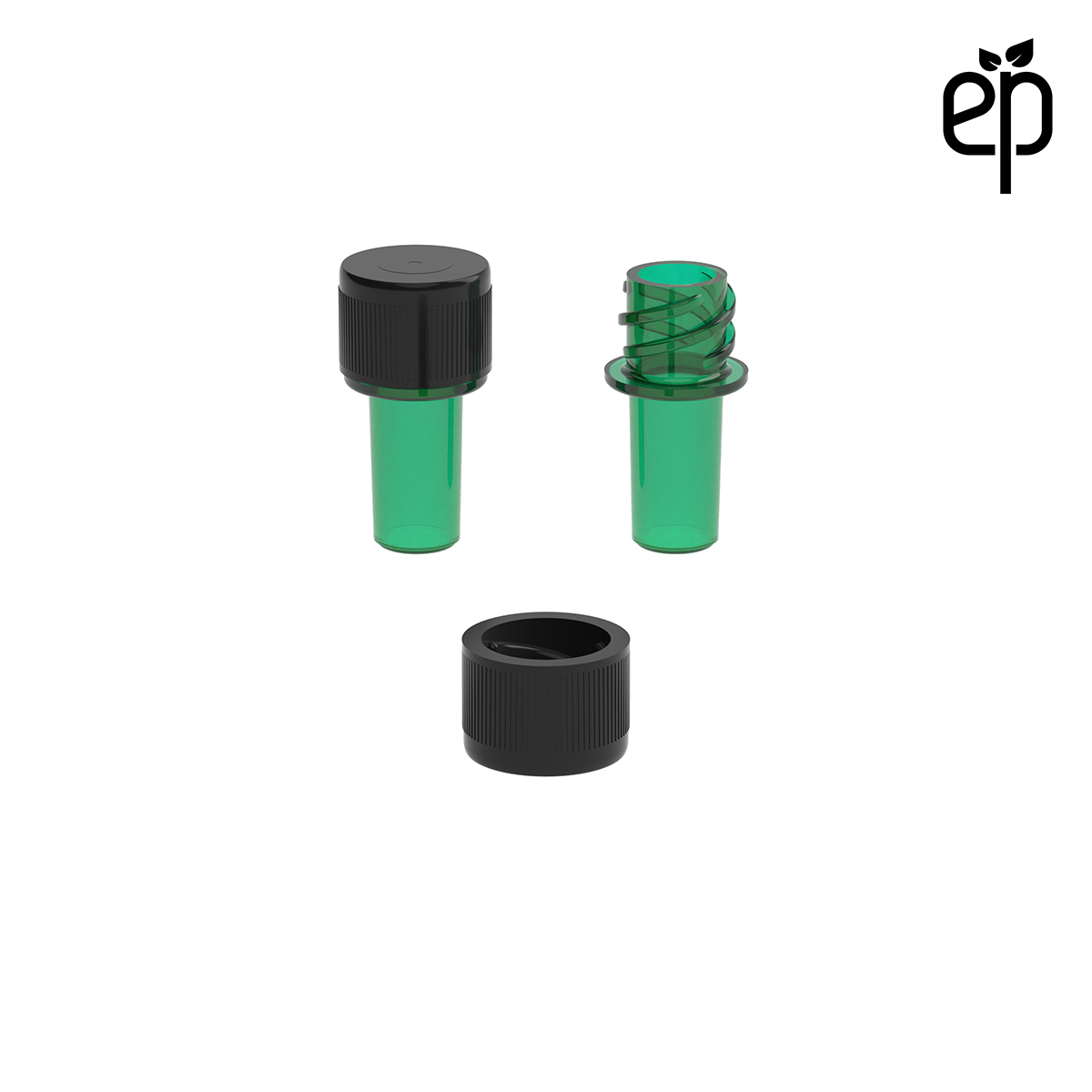 PP-1303 Small Threaded Screw Top Vials and Caps - 2500 Quantity