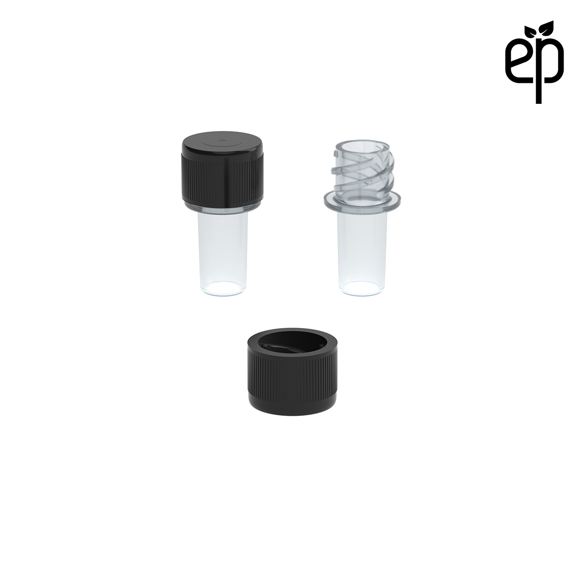 PP-1303 Small Threaded Screw Top Vials and Caps - 2500 Quantity