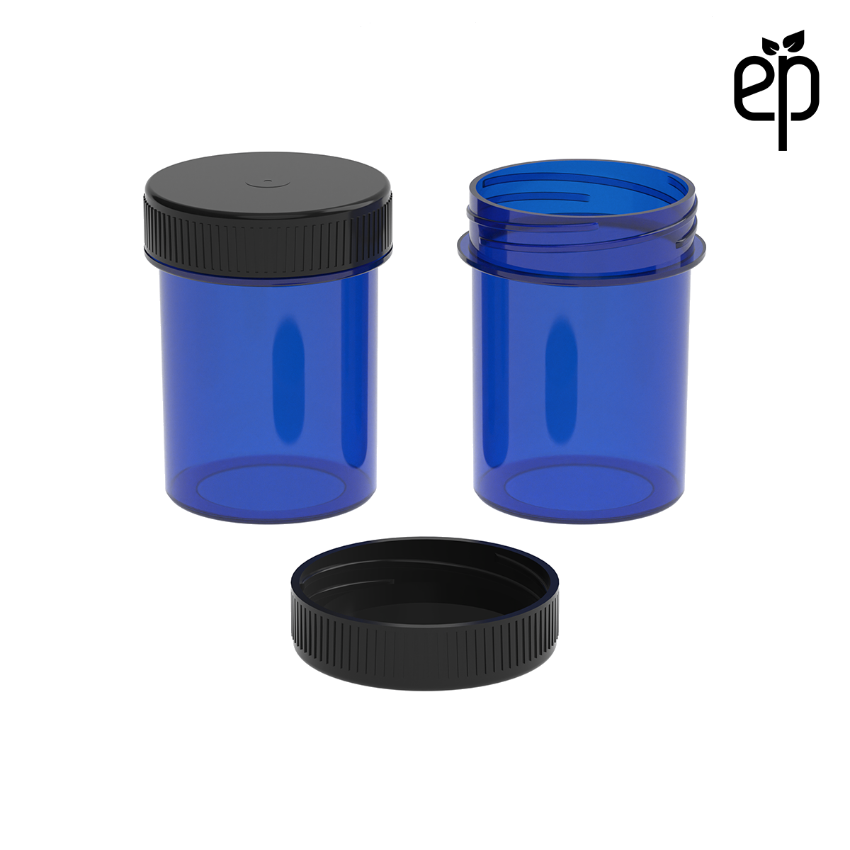 PP-3808 Small Threaded Screw Top Vials and Caps - 2500 Quantity