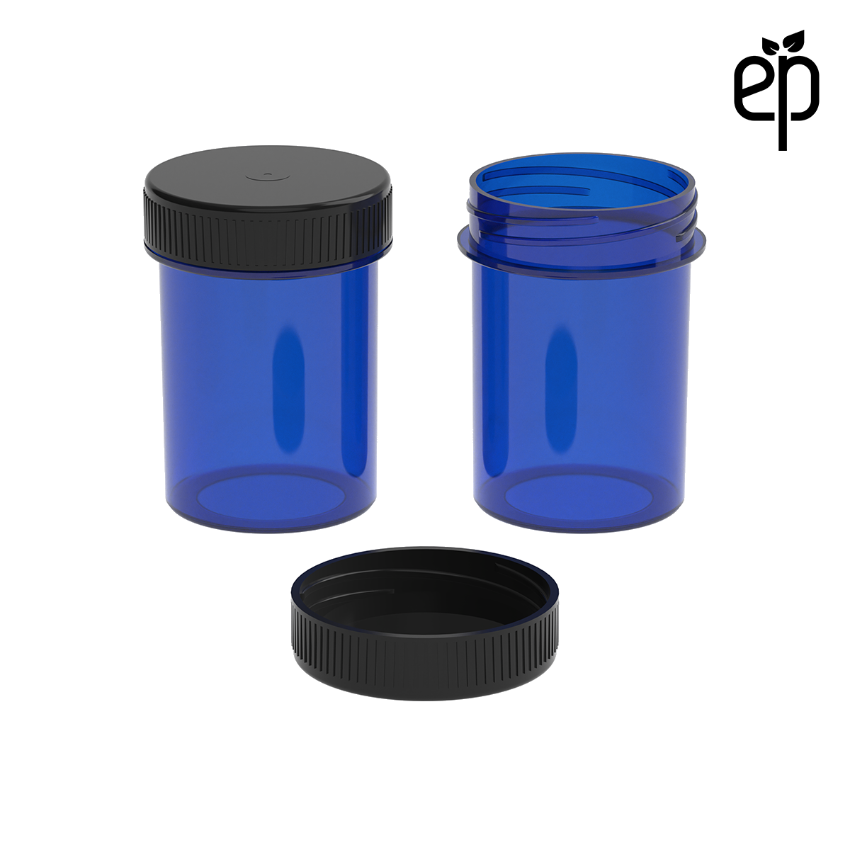 PP-3809 Small Threaded Screw Top Vials and Caps - 2500 Quantity