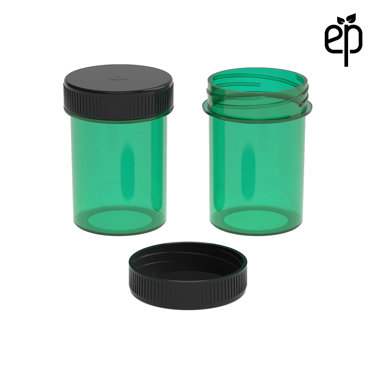 PP-3809 Small Threaded Screw Top Vials and Caps - 2500 Quantity