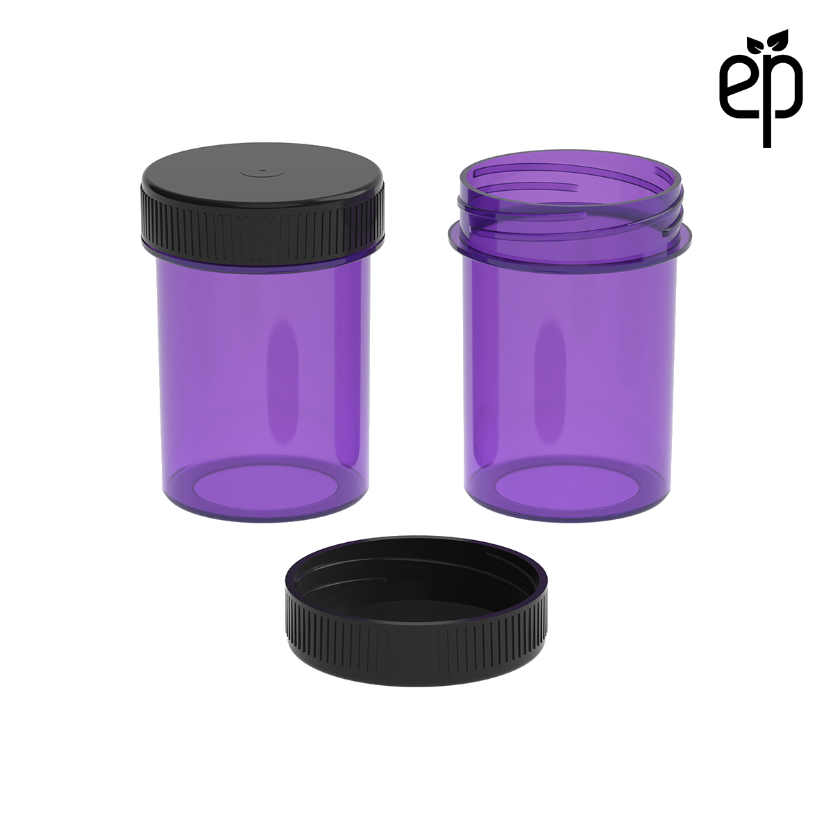 PP-3809 Small Threaded Screw Top Vials and Caps - 2500 Quantity