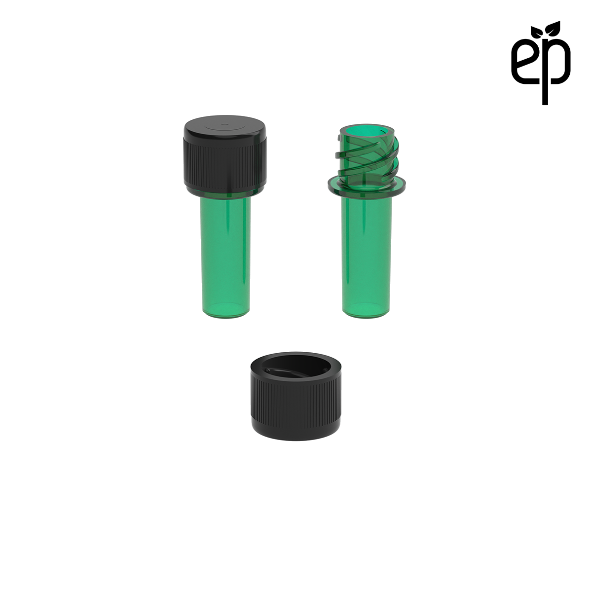 PP-1304 Small Threaded Screw Top Vials and Caps - 2500 Quantity