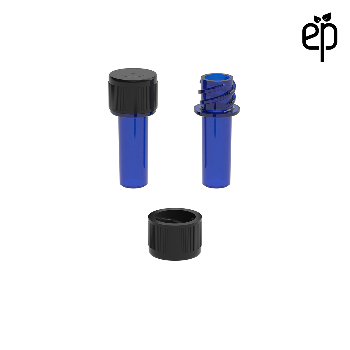 PP-1304 Small Threaded Screw Top Vials and Caps - 2500 Quantity