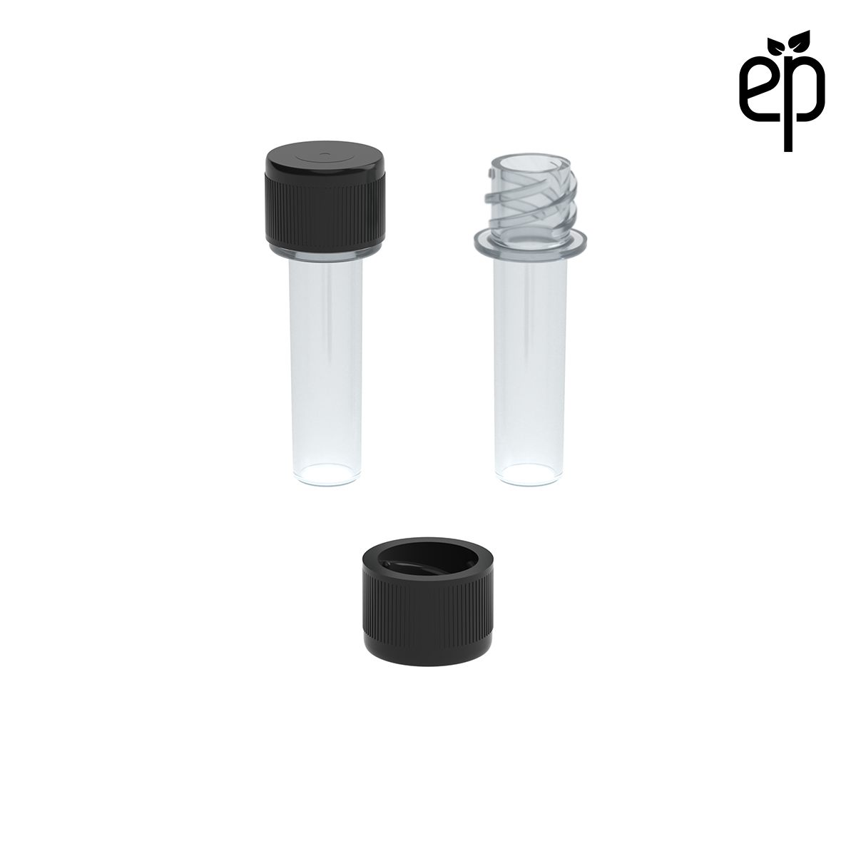 PP-1305 Small Threaded Screw Top Vials and Caps - 2500 Quantity