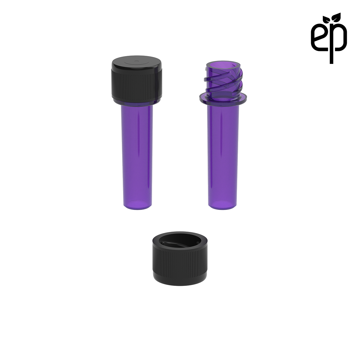 PP-1306 Small Threaded Screw Top Vials and Caps - 2500 Quantity