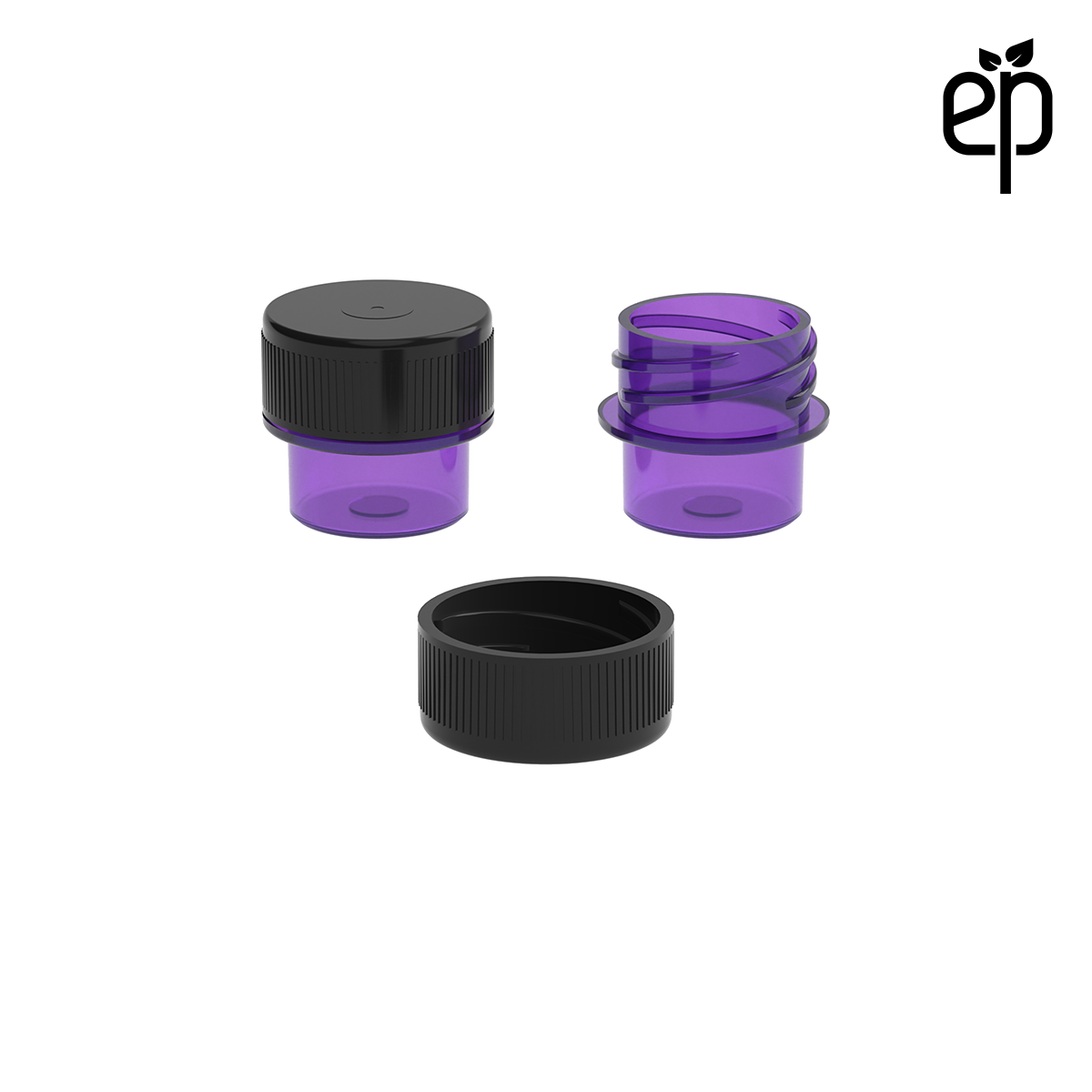 PP-2201 Small Threaded Screw Top Vials and Caps - 2500 Quantity