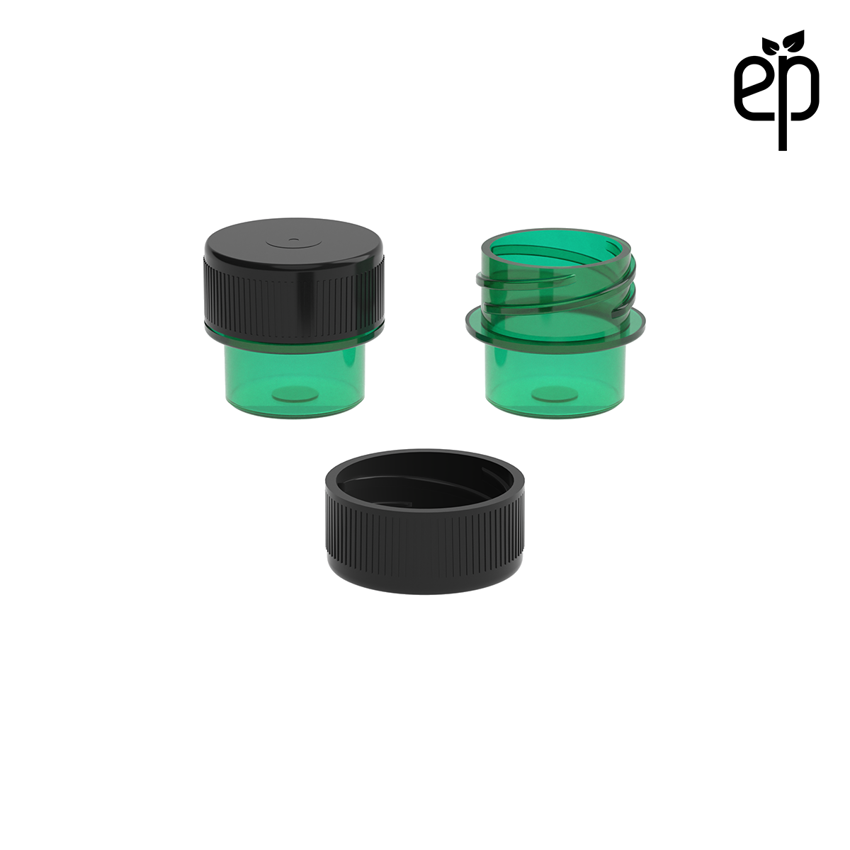 PP-2201 Small Threaded Screw Top Vials and Caps - 2500 Quantity