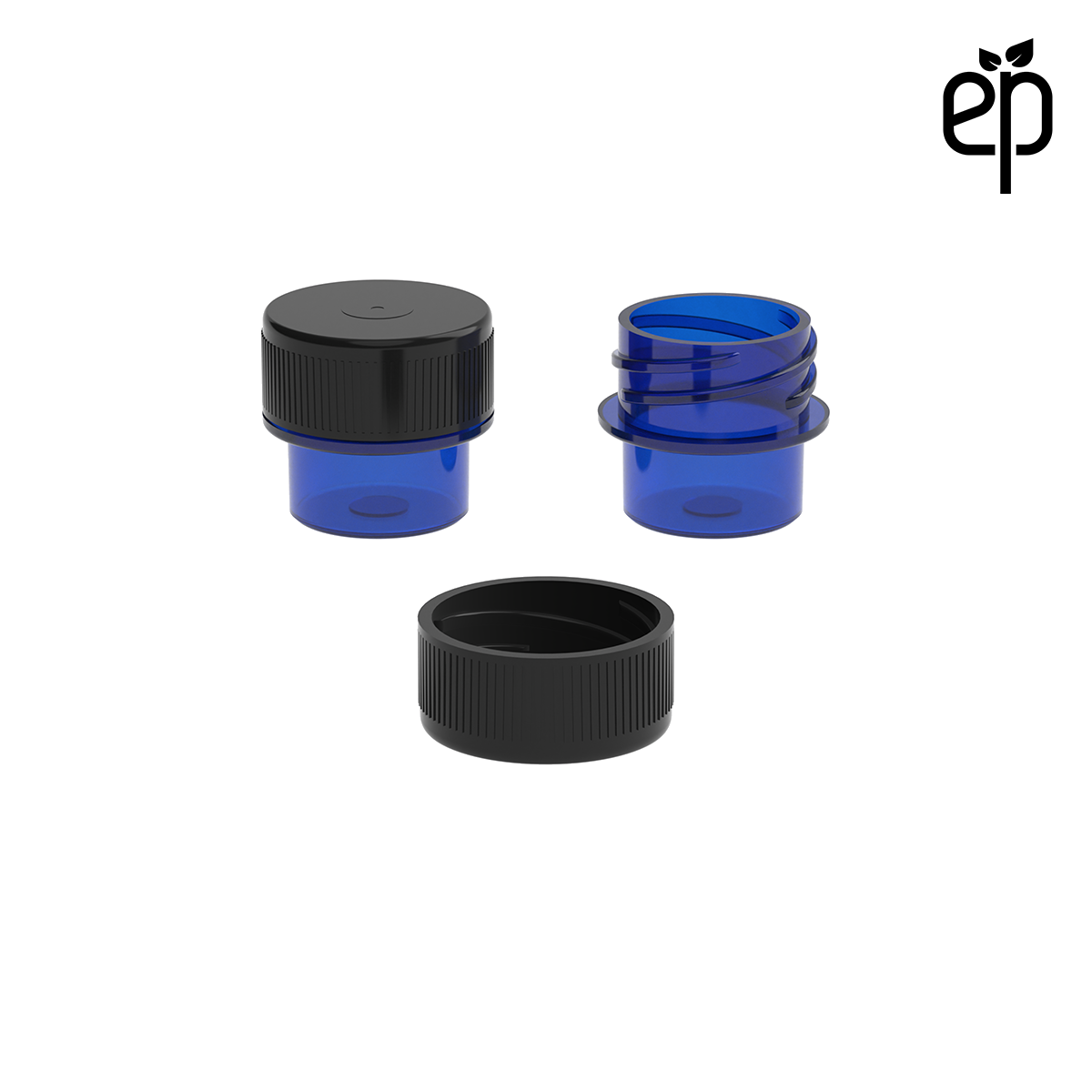 PP-2201 Small Threaded Screw Top Vials and Caps - 2500 Quantity