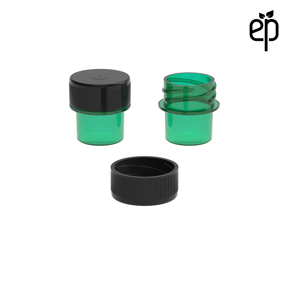 PP-2202 Small Threaded Screw Top Vials and Caps - 2500 Quantity