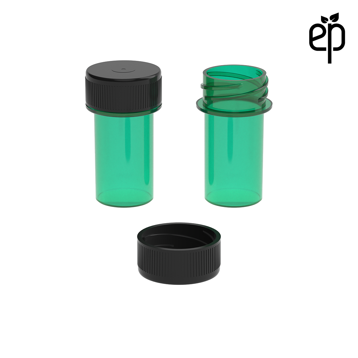 PP-2205 Small Threaded Screw Top Vials and Caps - 2500 Quantity