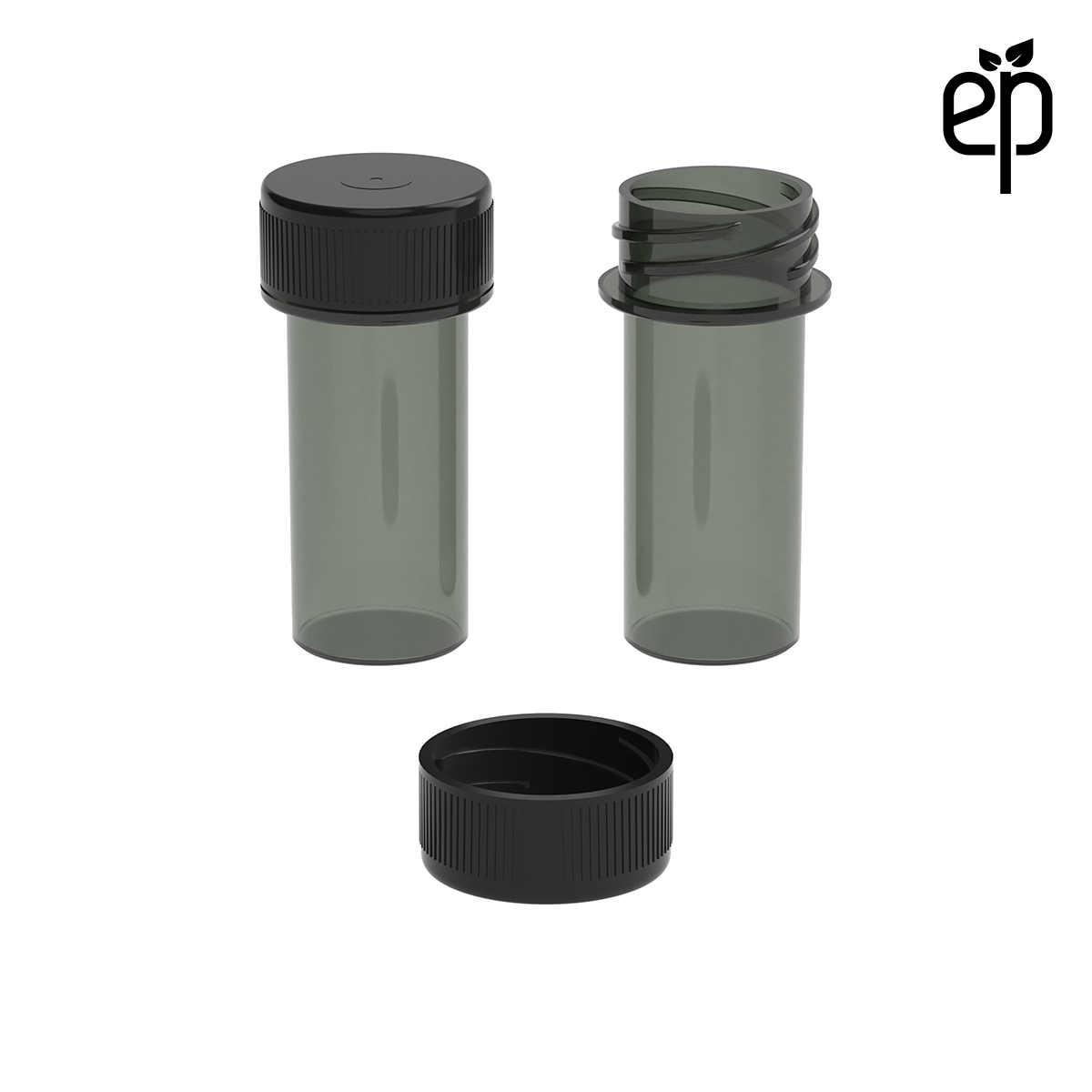 PP-2207 Small Threaded Screw Top Vials and Caps - 2500 Quantity