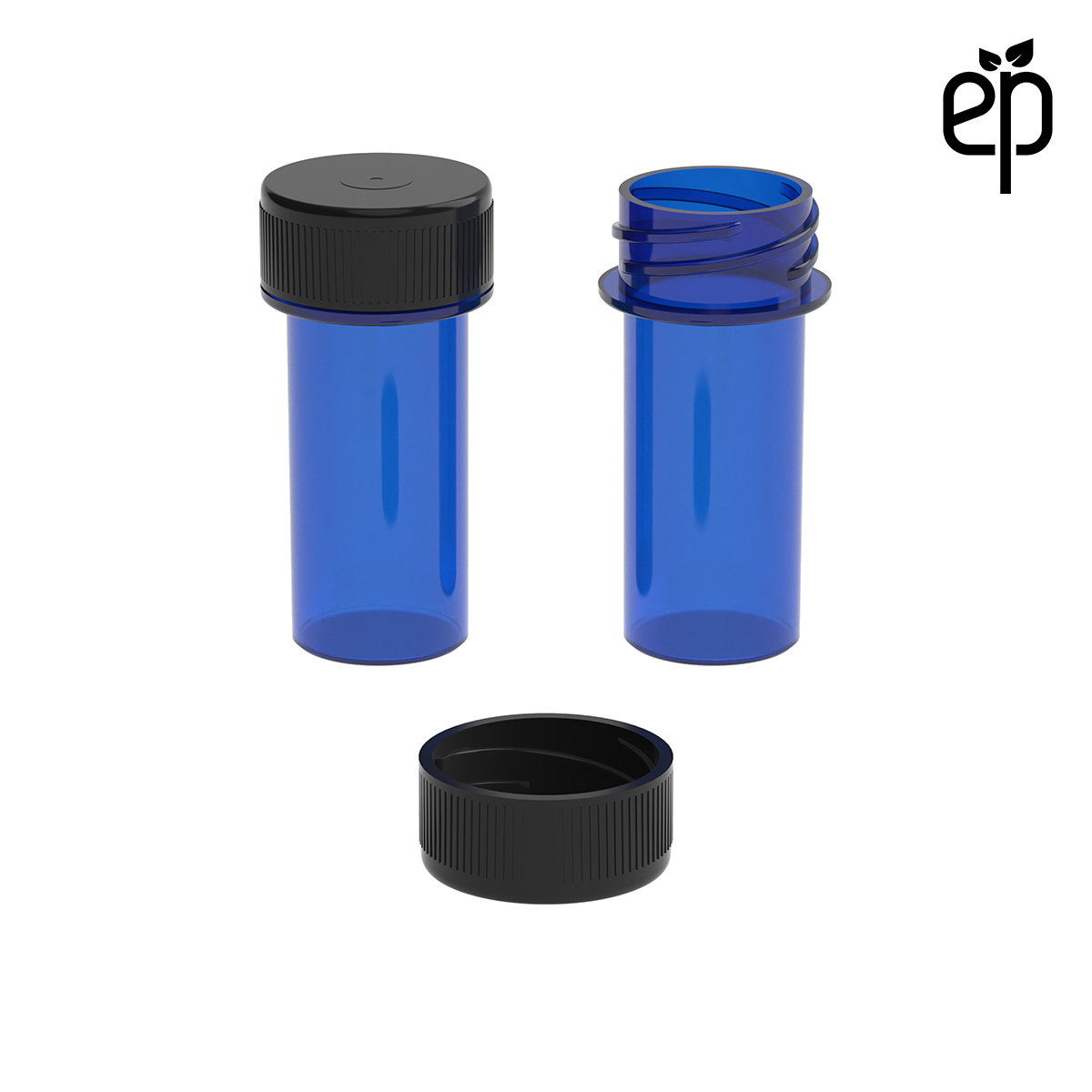 PP-2207 Small Threaded Screw Top Vials and Caps - 2500 Quantity