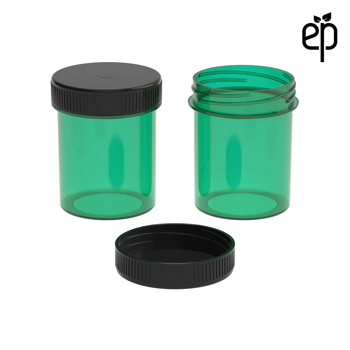 PP-4309 Small Threaded Screw Top Vials and Caps - 2500 Quantity