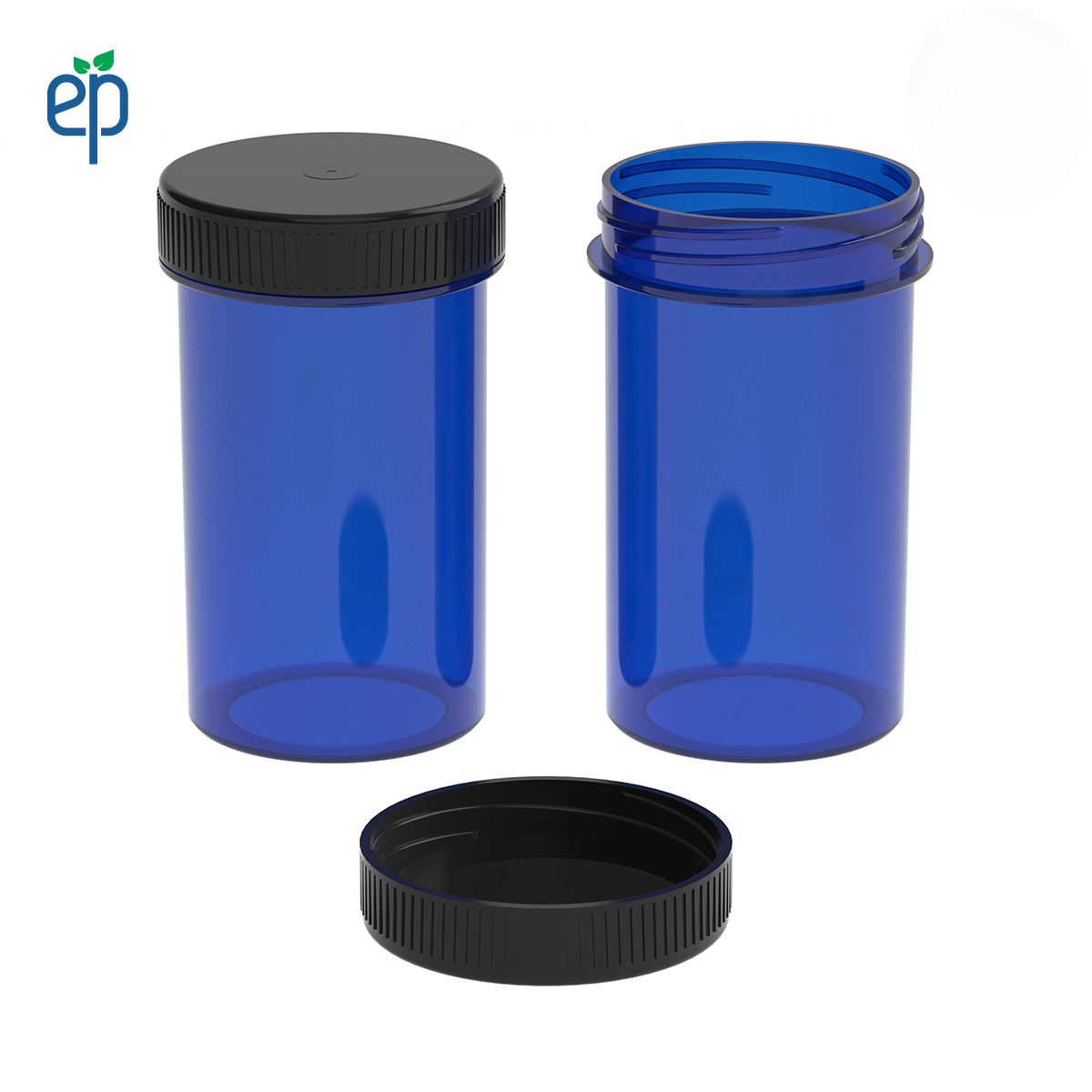 PP-4314 Small Threaded Screw Top Vials and Caps - 2500 Quantity