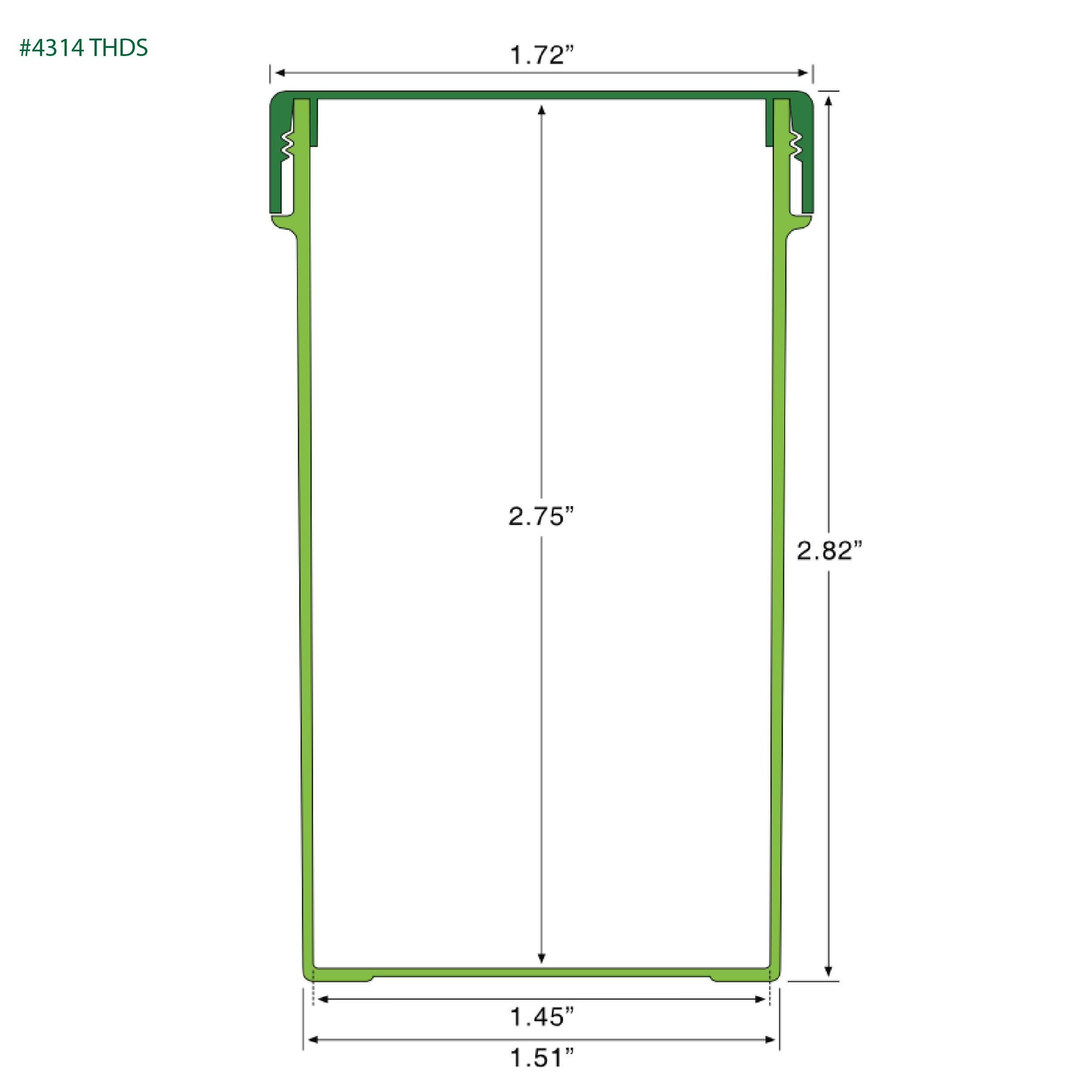 PP-4314 Small Threaded Screw Top Vials and Caps - 2500 Quantity