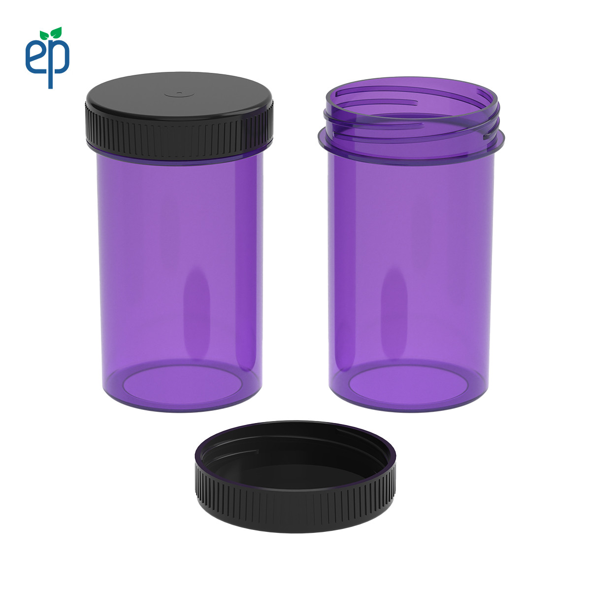 PP-4314 Small Threaded Screw Top Vials and Caps - 2500 Quantity