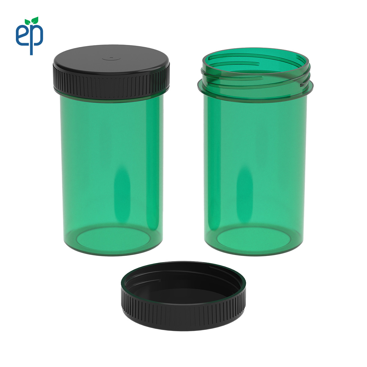 PP-4314 Small Threaded Screw Top Vials and Caps - 2500 Quantity