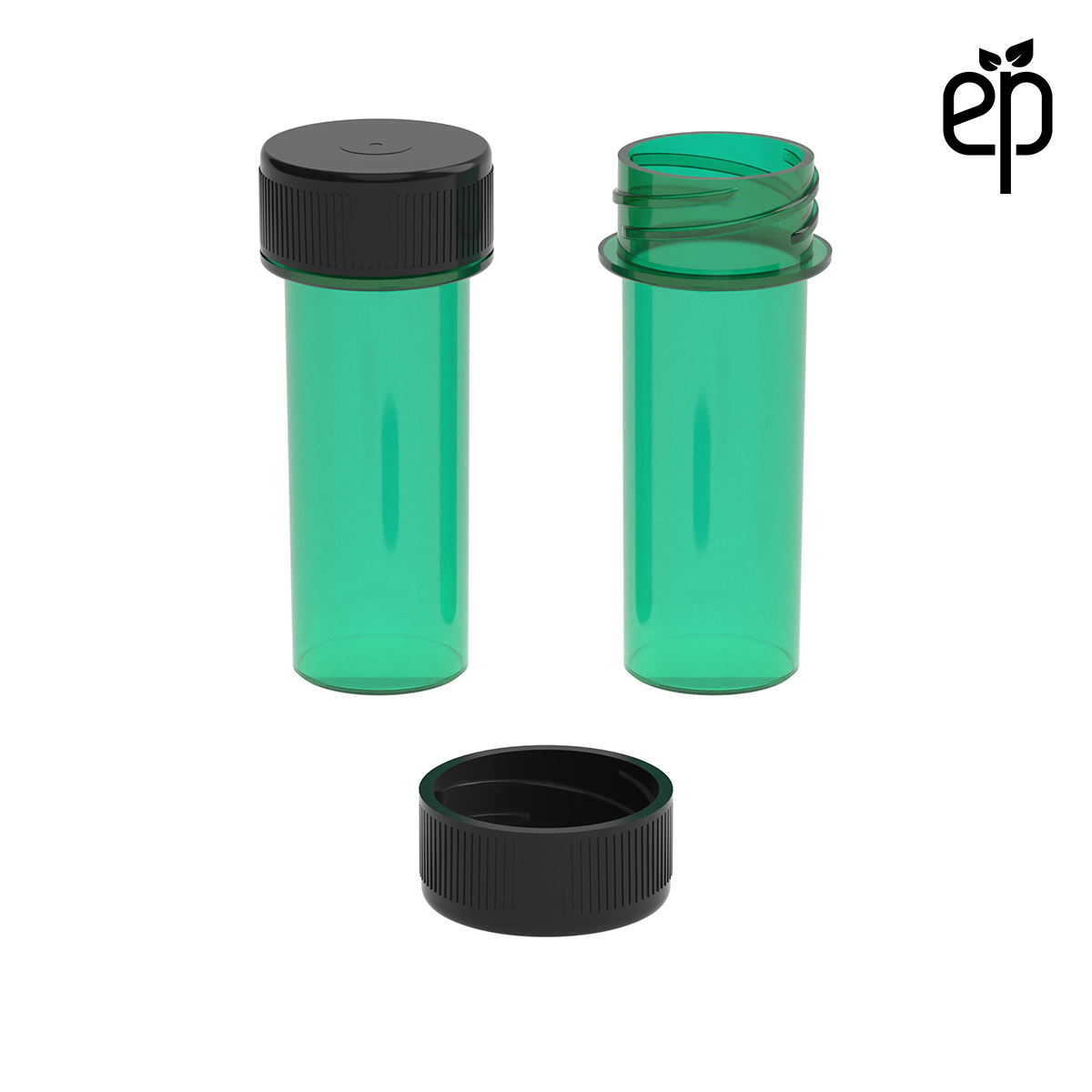 PP-2209 Small Threaded Screw Top Vials and Caps - 2500 Quantity