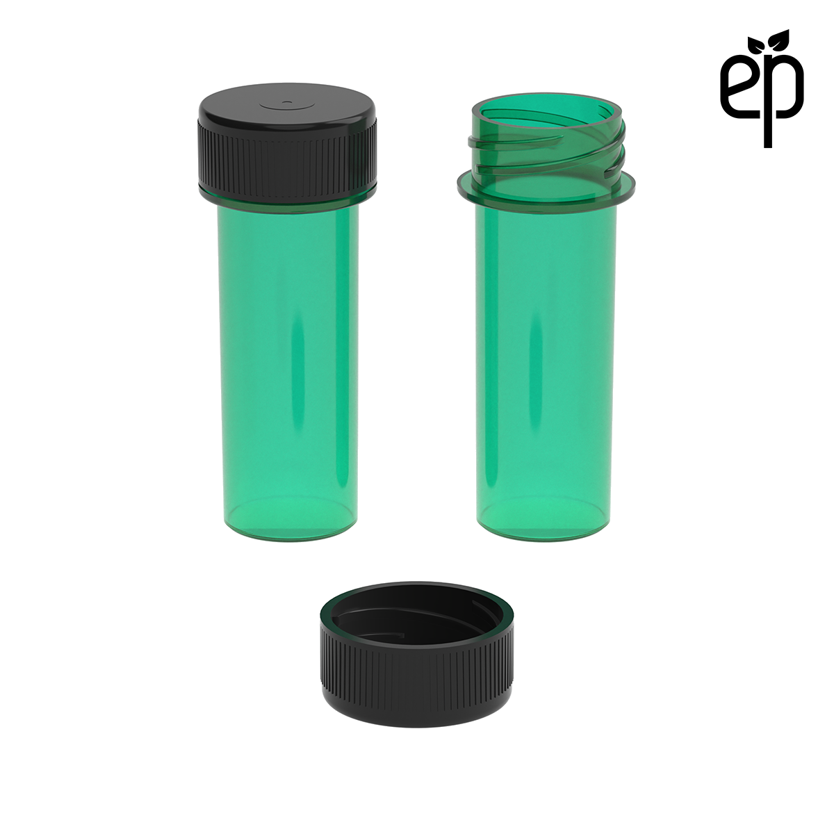 PP-2210 Small Threaded Screw Top Vials and Caps - 2500 Quantity