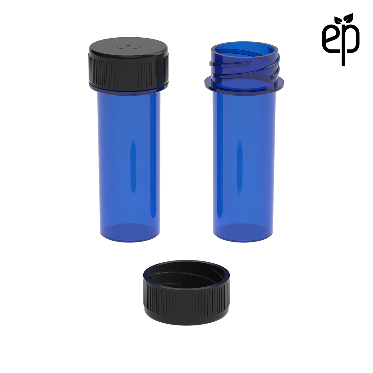 PP-2210 Small Threaded Screw Top Vials and Caps - 2500 Quantity