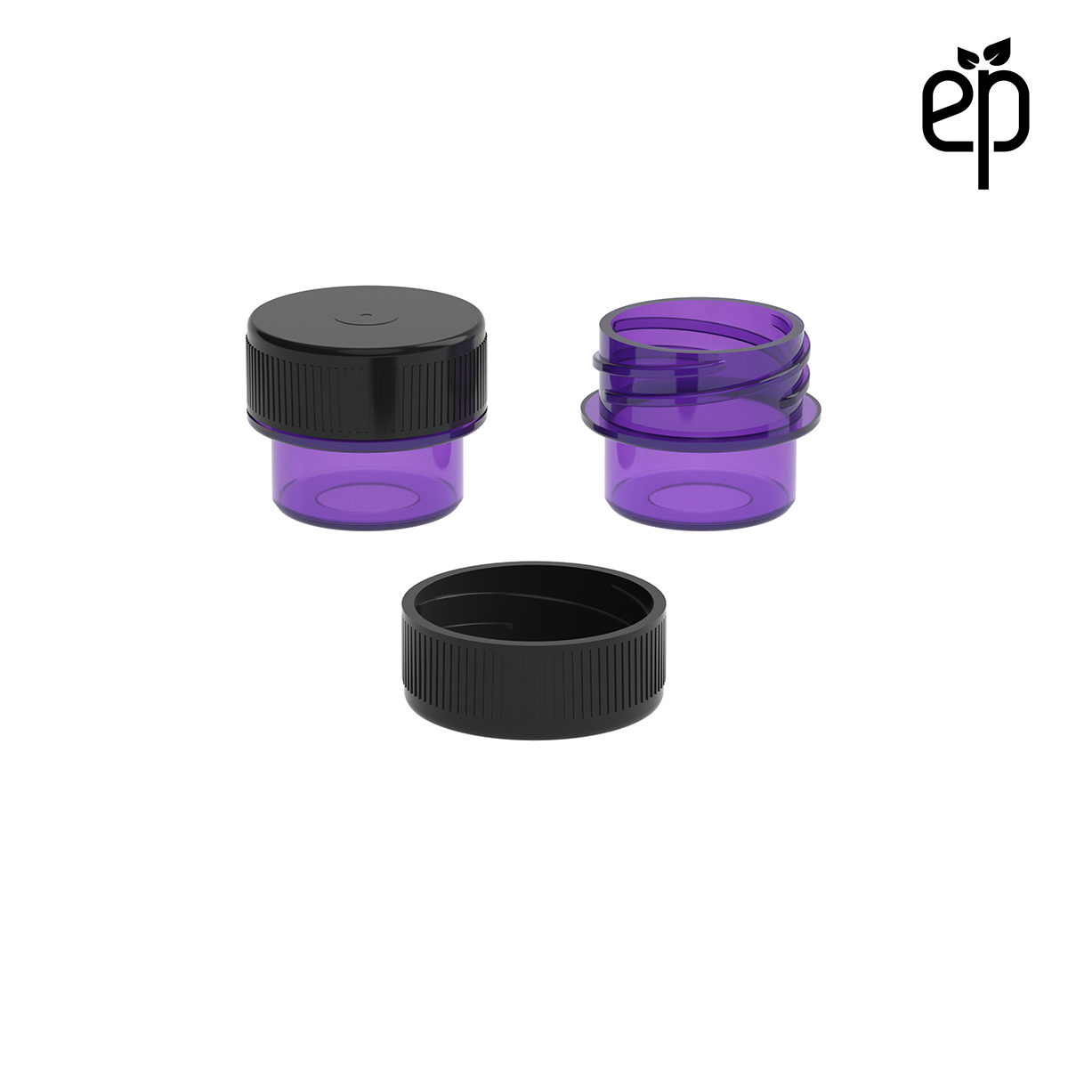 PP-2501 Small Threaded Screw Top Vials and Caps - 2500 Quantity