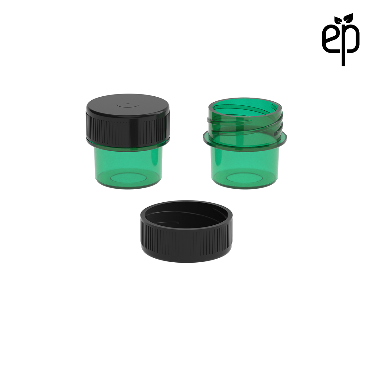 PP-2502 Small Threaded Screw Top Vials and Caps - 2500 Quantity