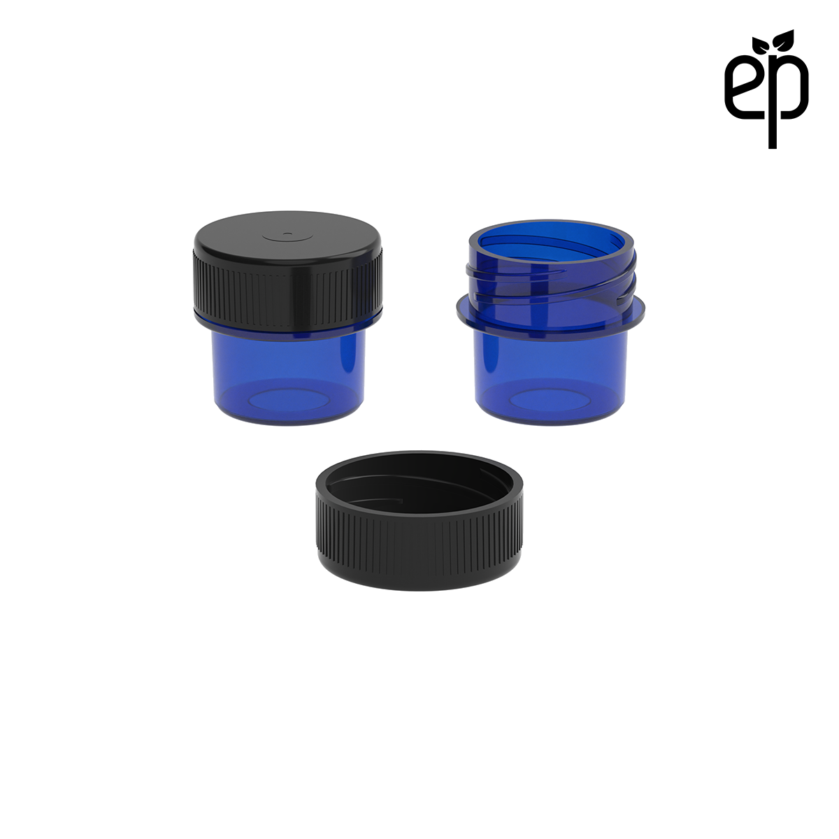 PP-2502 Small Threaded Screw Top Vials and Caps - 2500 Quantity