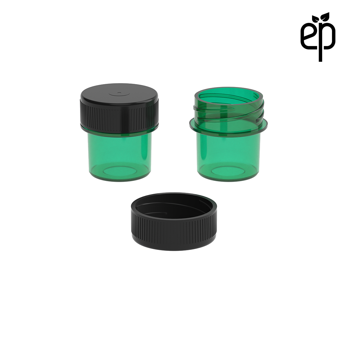 PP-2503 Small Threaded Screw Top Vials and Caps - 2500 Quantity