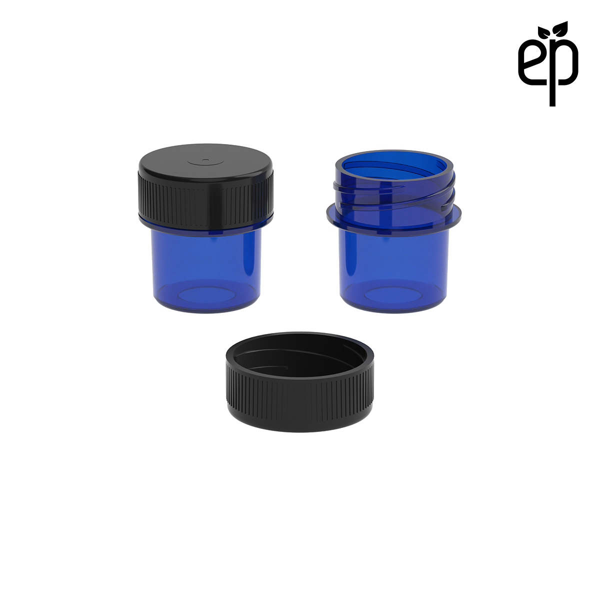 PP-2503 Small Threaded Screw Top Vials and Caps - 2500 Quantity