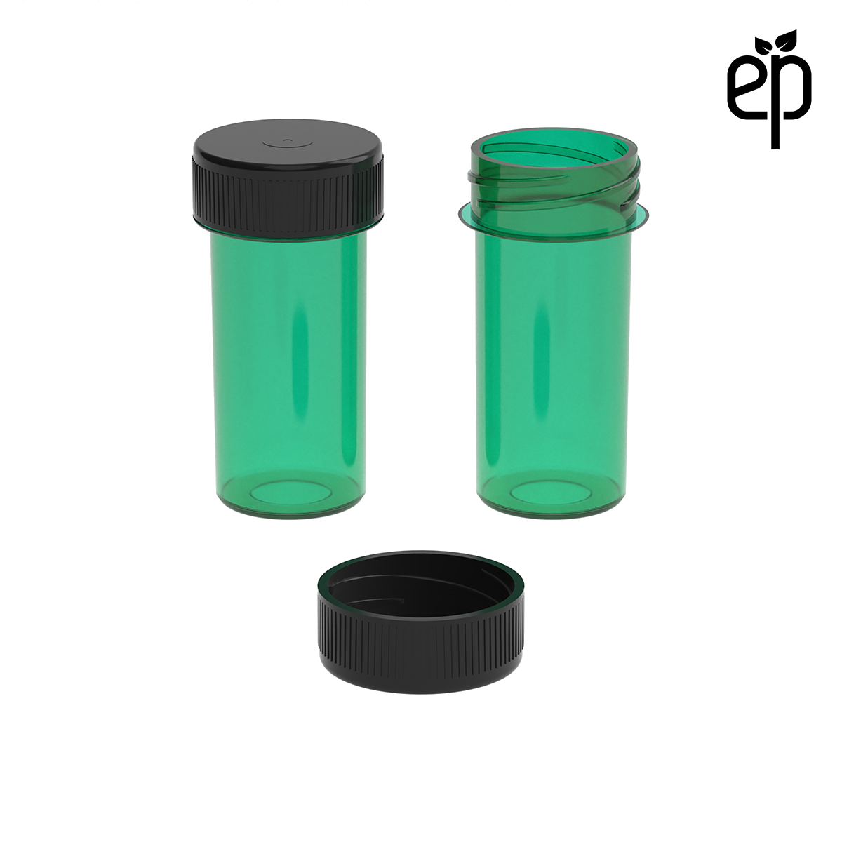 PP-2508 Small Threaded Screw Top Vials and Caps - 2500 Quantity