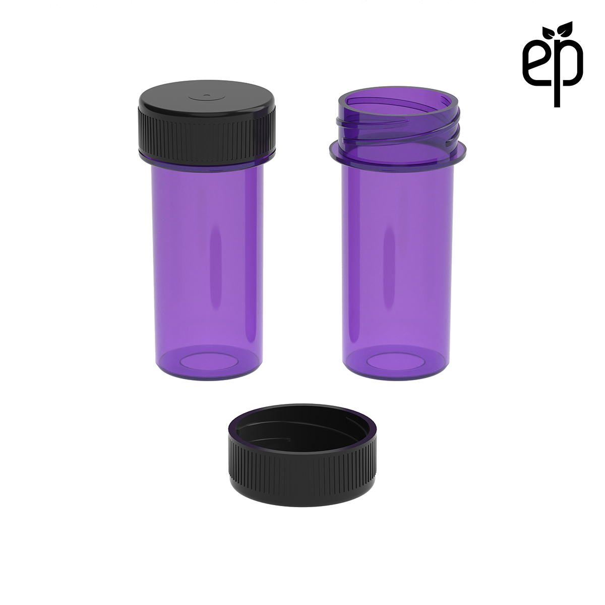 PP-2509 Small Threaded Screw Top Vials and Caps - 2500 Quantity