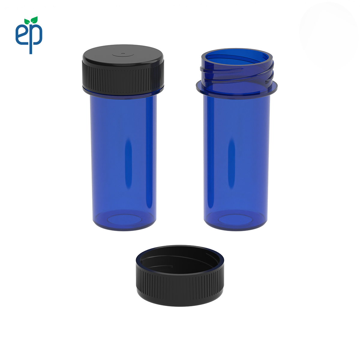 PP-2510 Small Threaded Screw Top Vials and Caps - 2500 Quantity