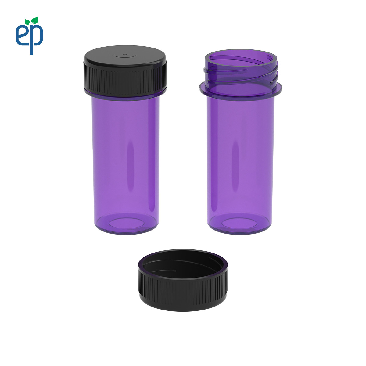 PP-2510 Small Threaded Screw Top Vials and Caps - 2500 Quantity