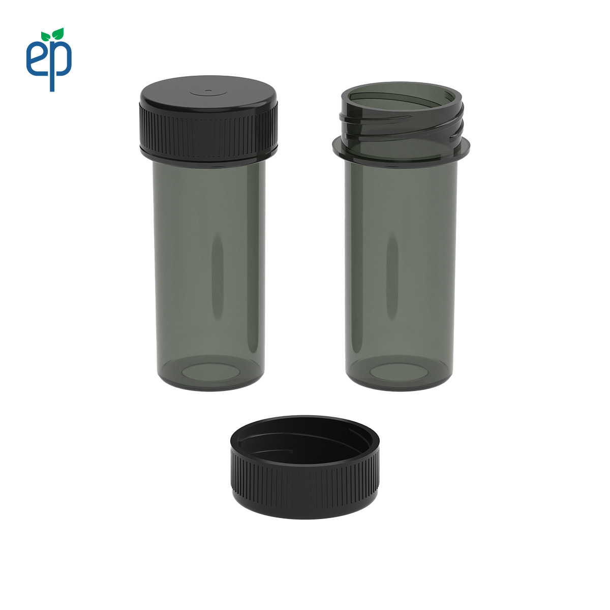 PP-2510 Small Threaded Screw Top Vials and Caps - 2500 Quantity