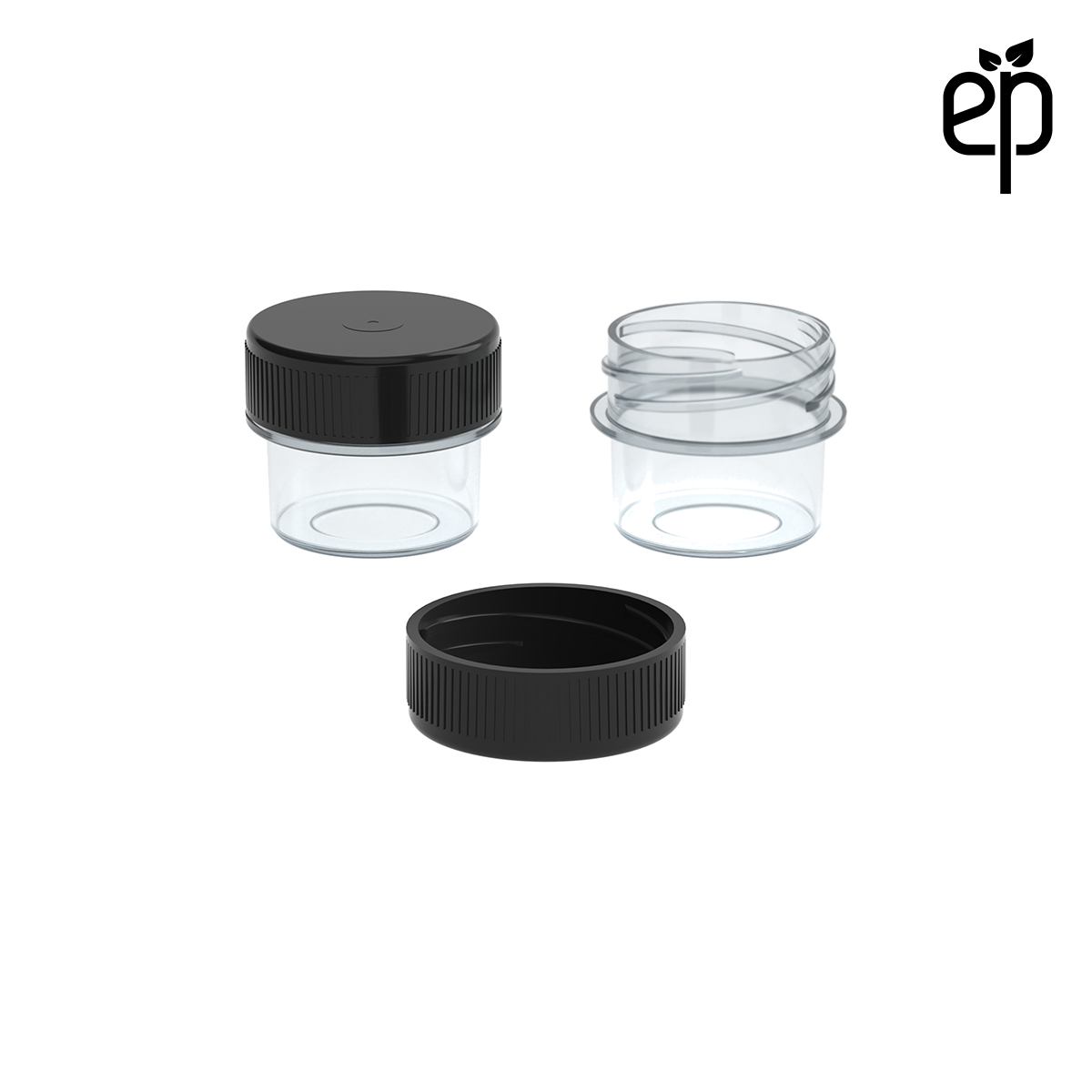 PP-2802 Small Threaded Screw Top Vials and Caps - 2500 Quantity