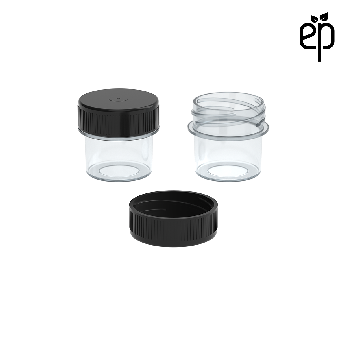 PP-2803 Small Threaded Screw Top Vials and Caps - 2500 Quantity